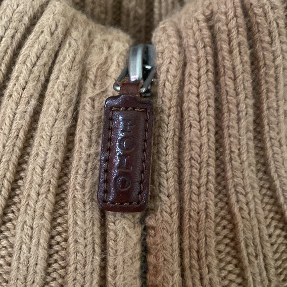 Polo by Ralph Lauren tan Henley knit sweater - Picture 5 of 10